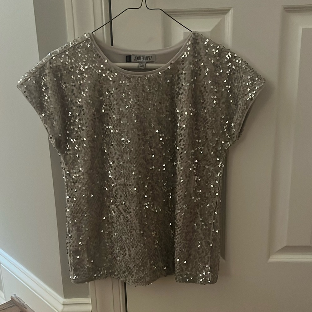 Silver Sequin Top